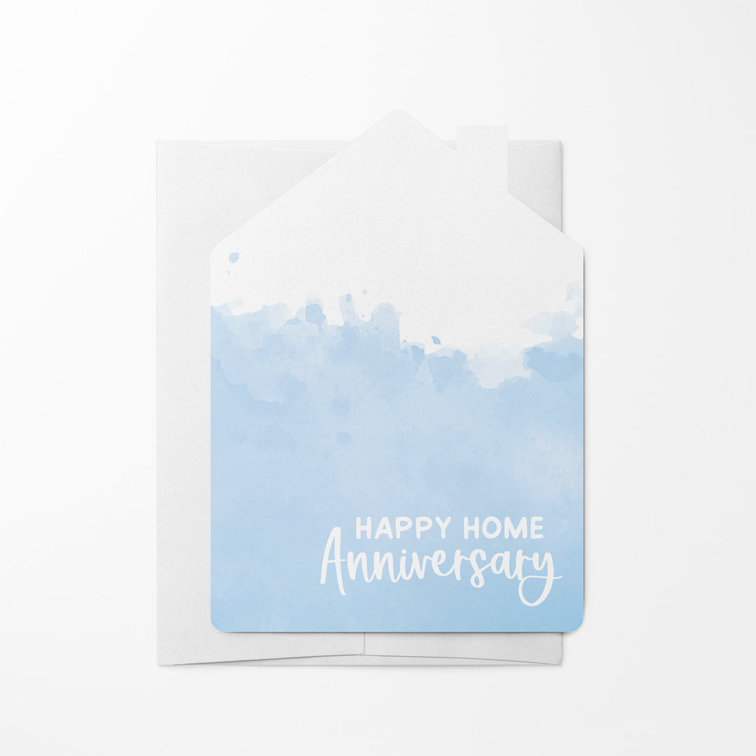 Set of "Happy Home Anniversary" Watercolor Greeting Cards | Envelopes Included | 24-GC002-AB Greeting Card Market Dwellings