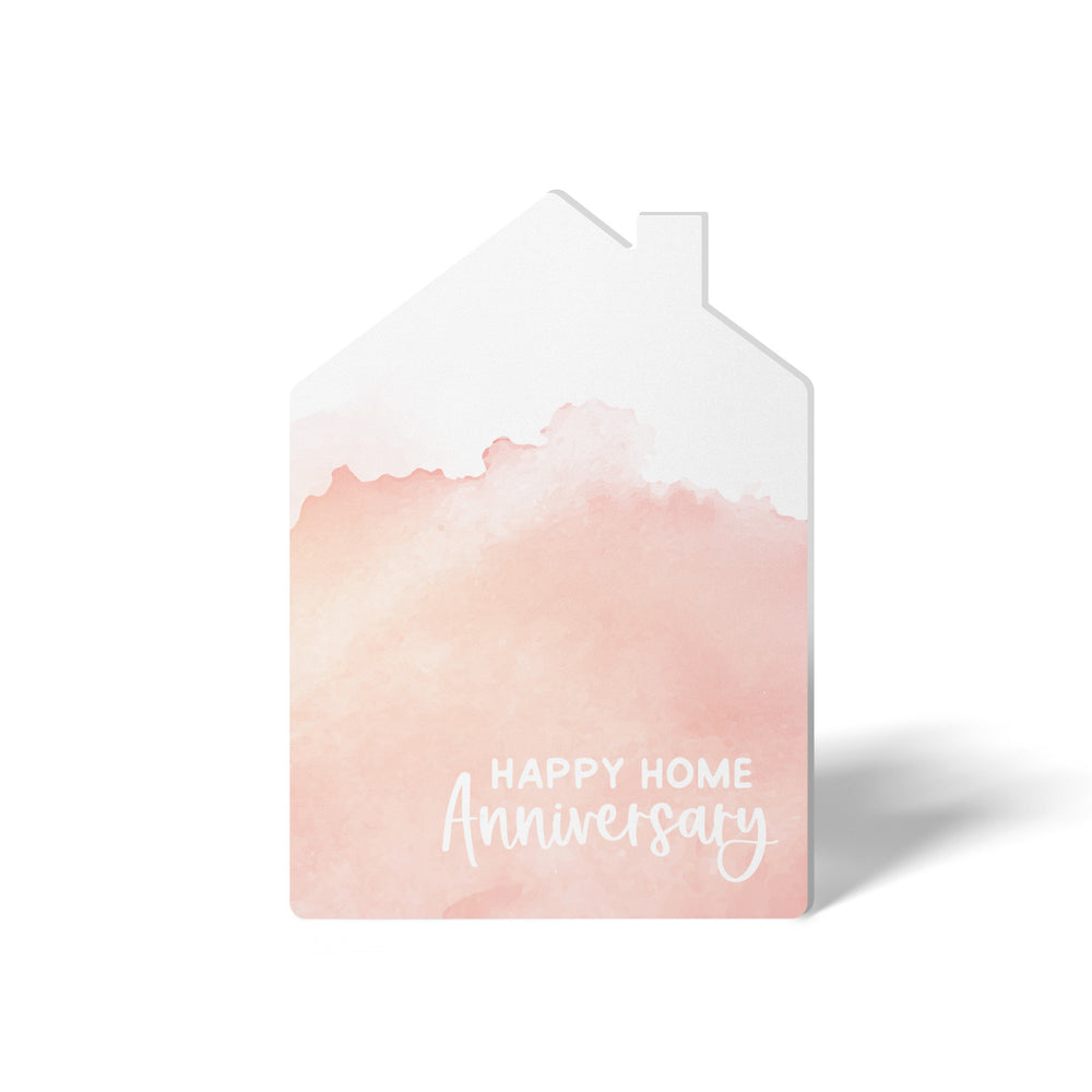 "Happy Home Anniversary" Watercolor | Real Estate & Mortgage Greeting Cards with Envelopes Greeting Card Market Dwellings PEACH 10