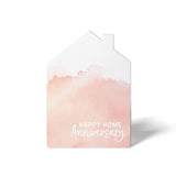 "Happy Home Anniversary" Watercolor | Real Estate & Mortgage Greeting Cards with Envelopes Greeting Card Market Dwellings PEACH 10