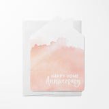 "Happy Home Anniversary" Watercolor | Real Estate & Mortgage Greeting Cards with Envelopes Greeting Card Market Dwellings