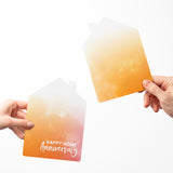 "Happy Home Anniversary" Watercolor | Real Estate & Mortgage Greeting Cards with Envelopes Greeting Card Market Dwellings