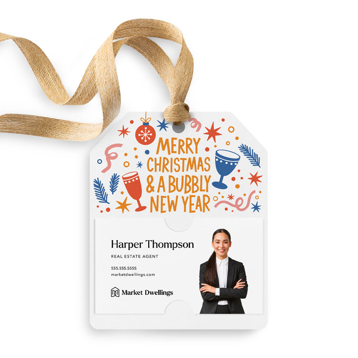 Merry Christmas and a Bubbly New Year | Gift Tags Gift Tag Market Dwellings