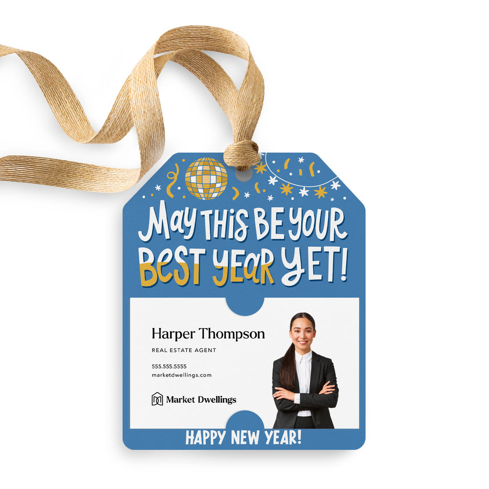 May This Be Your Best Year Yet! | Gift Tags Gift Tag Market Dwellings COOL BLUE 12