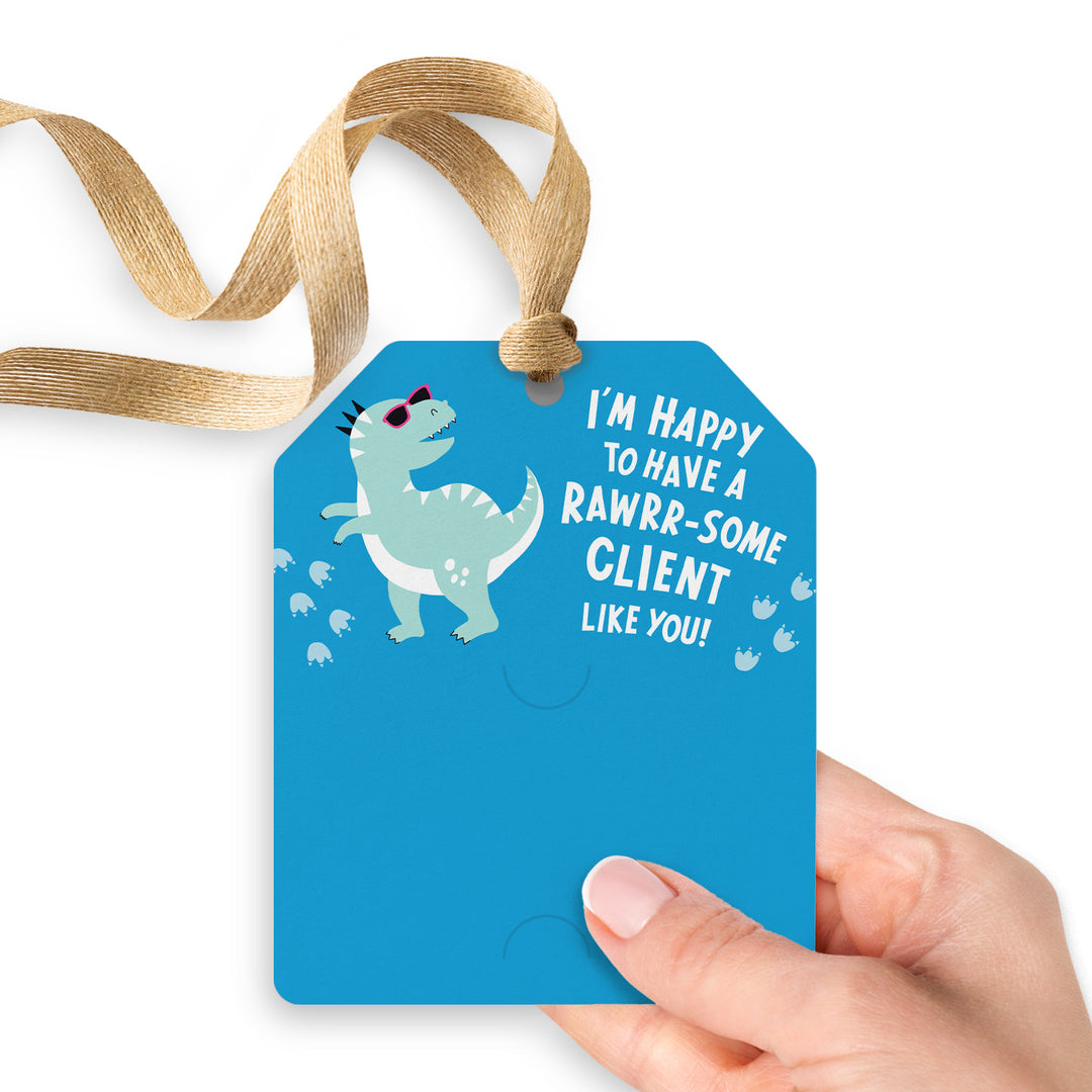 I’m Happy to Have a RAWRR-some Client Like You! | Gift Tags Gift Tag Market Dwellings