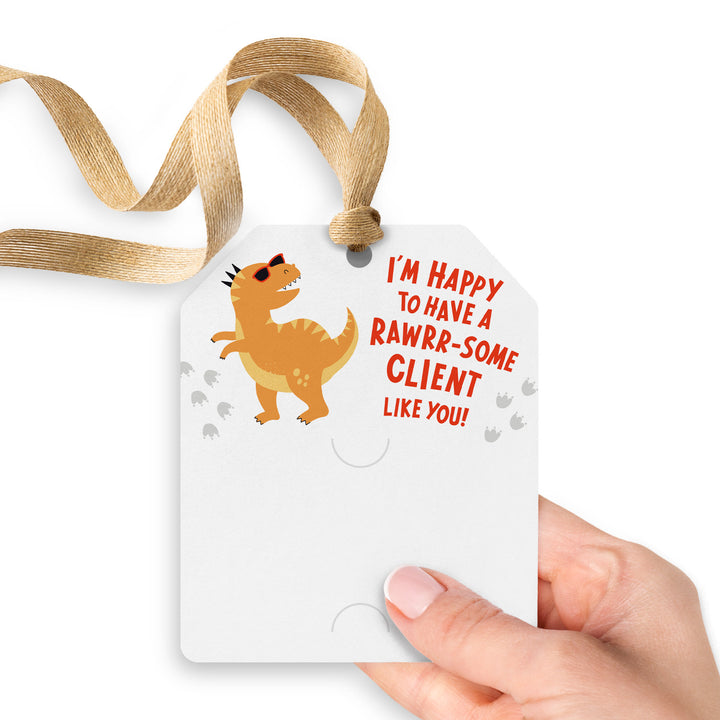 I’m Happy to Have a RAWRR-some Client Like You! | Gift Tags Gift Tag Market Dwellings