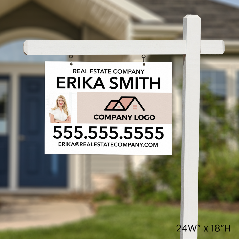 Customizable | Minimalist Real Estate Sign | DSP-11 Sign Panel Market Dwellings 24in W x 18in H PVC None
