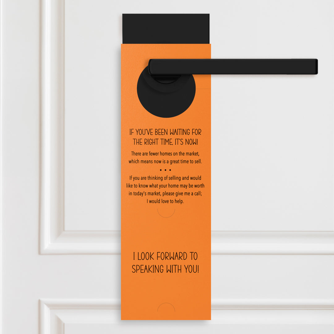 Vertical | The Housing Market is HOT and Inventory is LOW | Double Sided Real Estate Door Hangers | 25-DH005 Door Hanger Market Dwellings