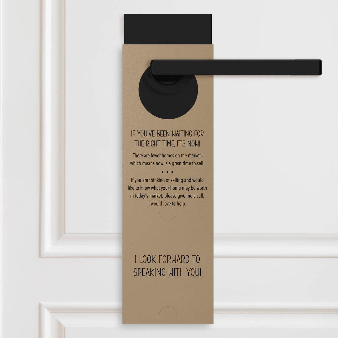 Vertical | The Housing Market is HOT and Inventory is LOW | Double Sided Real Estate Door Hangers | 25-DH005 Door Hanger Market Dwellings