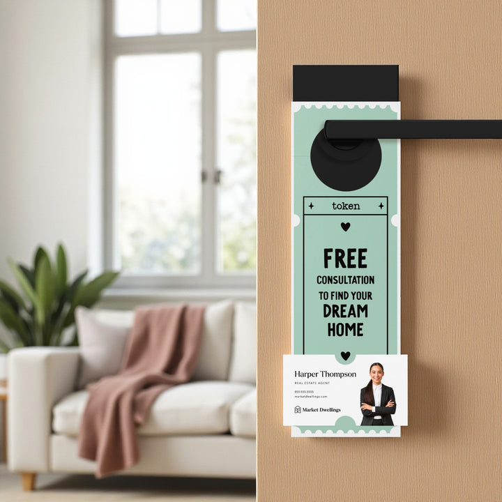 Free Consultation To Find Your Dream Home | Valentine's Day Door Hangers Holiday Door Hanger Market Dwellings