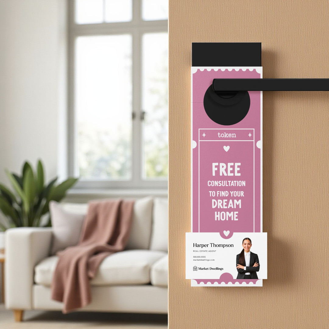 Free Consultation To Find Your Dream Home | Valentine's Day Door Hangers Holiday Door Hanger Market Dwellings