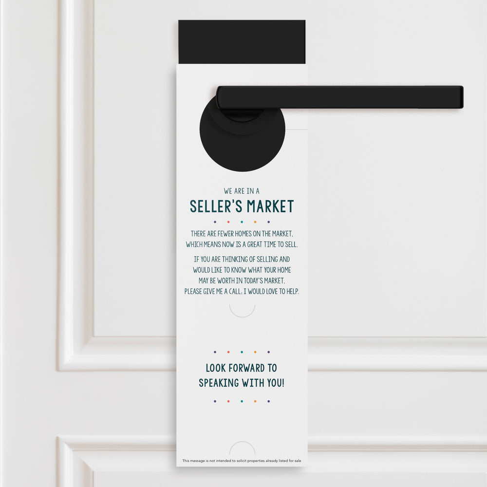 Vertical | "Llama Tell You About The Real Estate Market" | Real Estate Door Hanger | 26-DH005 Door Hanger Market Dwellings