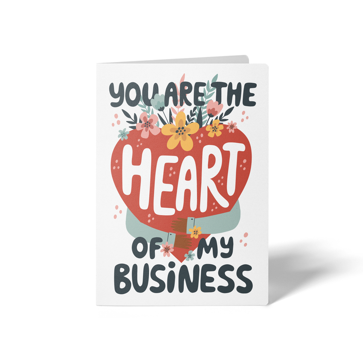 Set of You are the Heart of My Business Greeting Cards | Envelopes Included Greeting Card Market Dwellings DARKHANDS