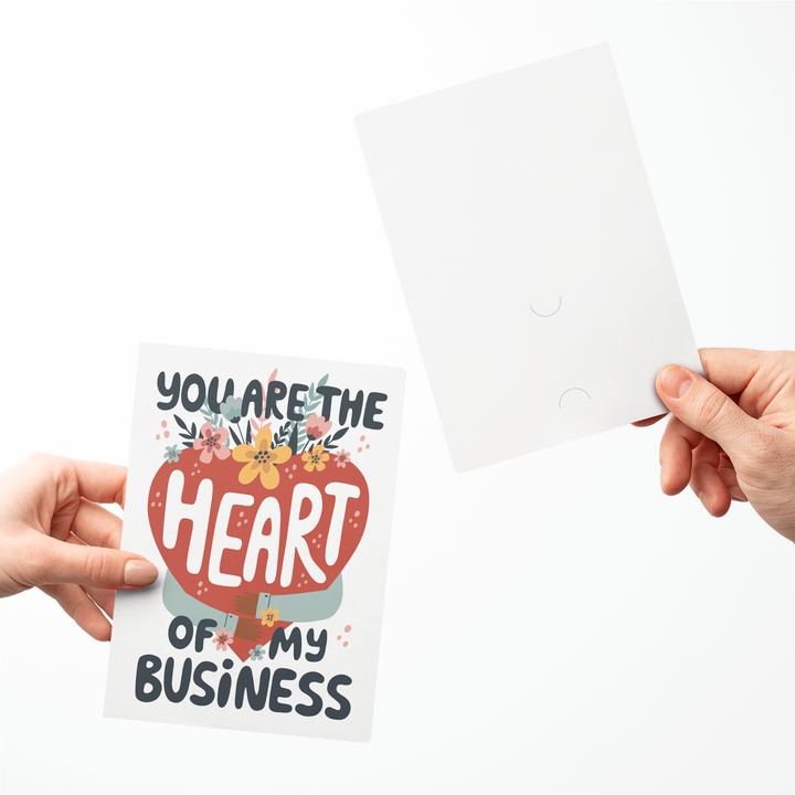 Set of You are the Heart of My Business Greeting Cards | Envelopes Included Greeting Card Market Dwellings