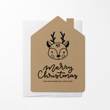 Reindeer "Merry Christmas from Your Favorite Real Estate Agent" | Real Estate Greeting Cards with Envelopes Greeting Card Market Dwellings