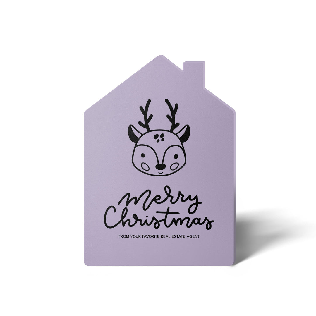 Set of Reindeer "Merry Christmas from Your Favorite Real Estate Agent" |  Holiday Greeting Cards | Envelopes Included | 26-GC002