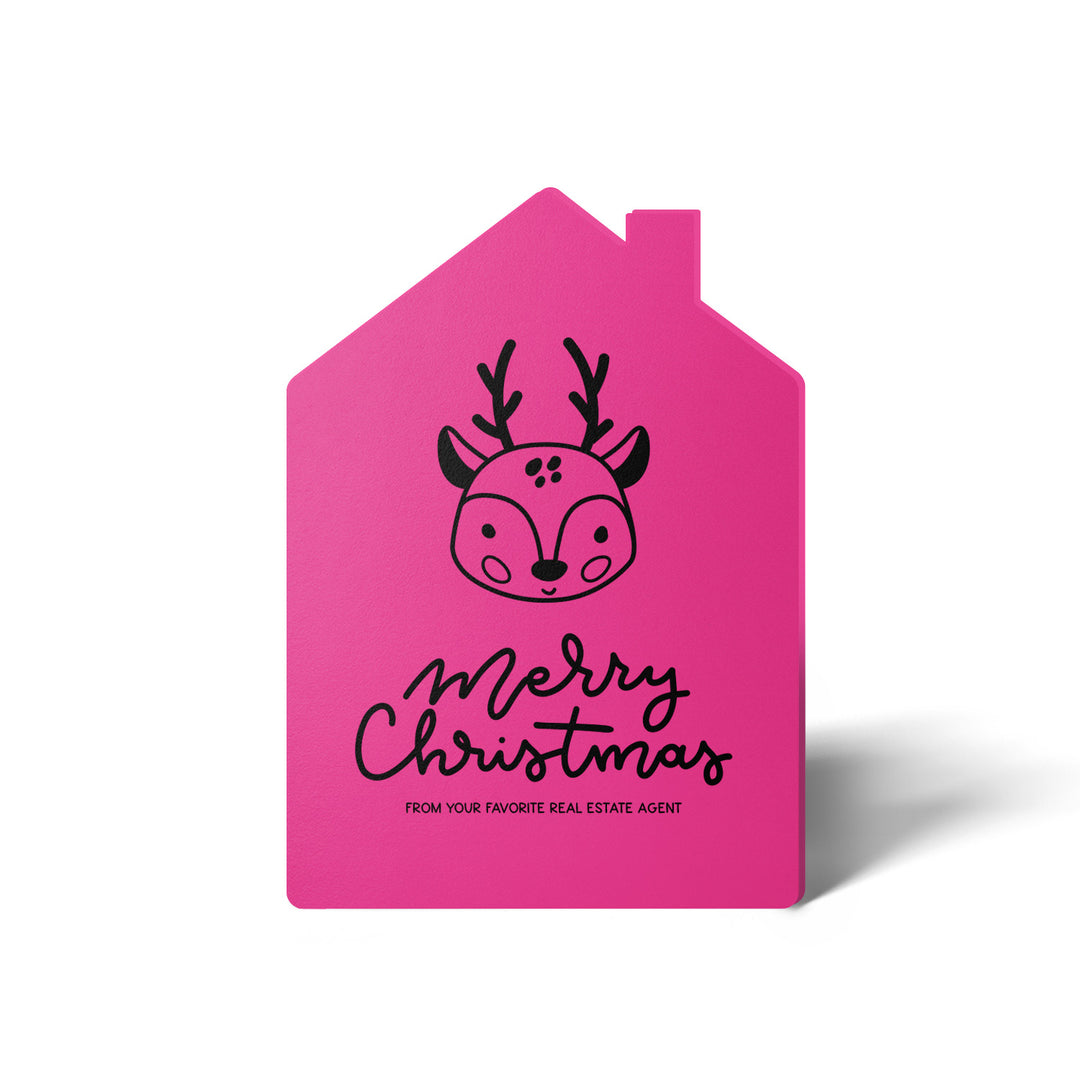 Set of Reindeer "Merry Christmas from Your Favorite Real Estate Agent" |  Holiday Greeting Cards | Envelopes Included | 26-GC002