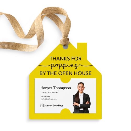 Thanks for Popping By the Open House | Gift Tags Gift Tag Market Dwellings LEMON 12