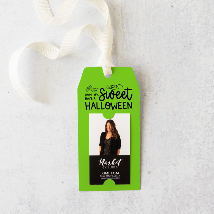 Vertical | Hope You Have a Sweet Halloween | Halloween Pop By Gift Tags | 26-GT005 Gift Tag Market Dwellings GREEN APPLE  