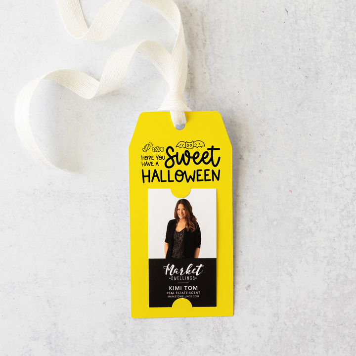 Vertical | Hope You Have a Sweet Halloween | Halloween Pop By Gift Tags | 26-GT005 Gift Tag Market Dwellings LEMON  