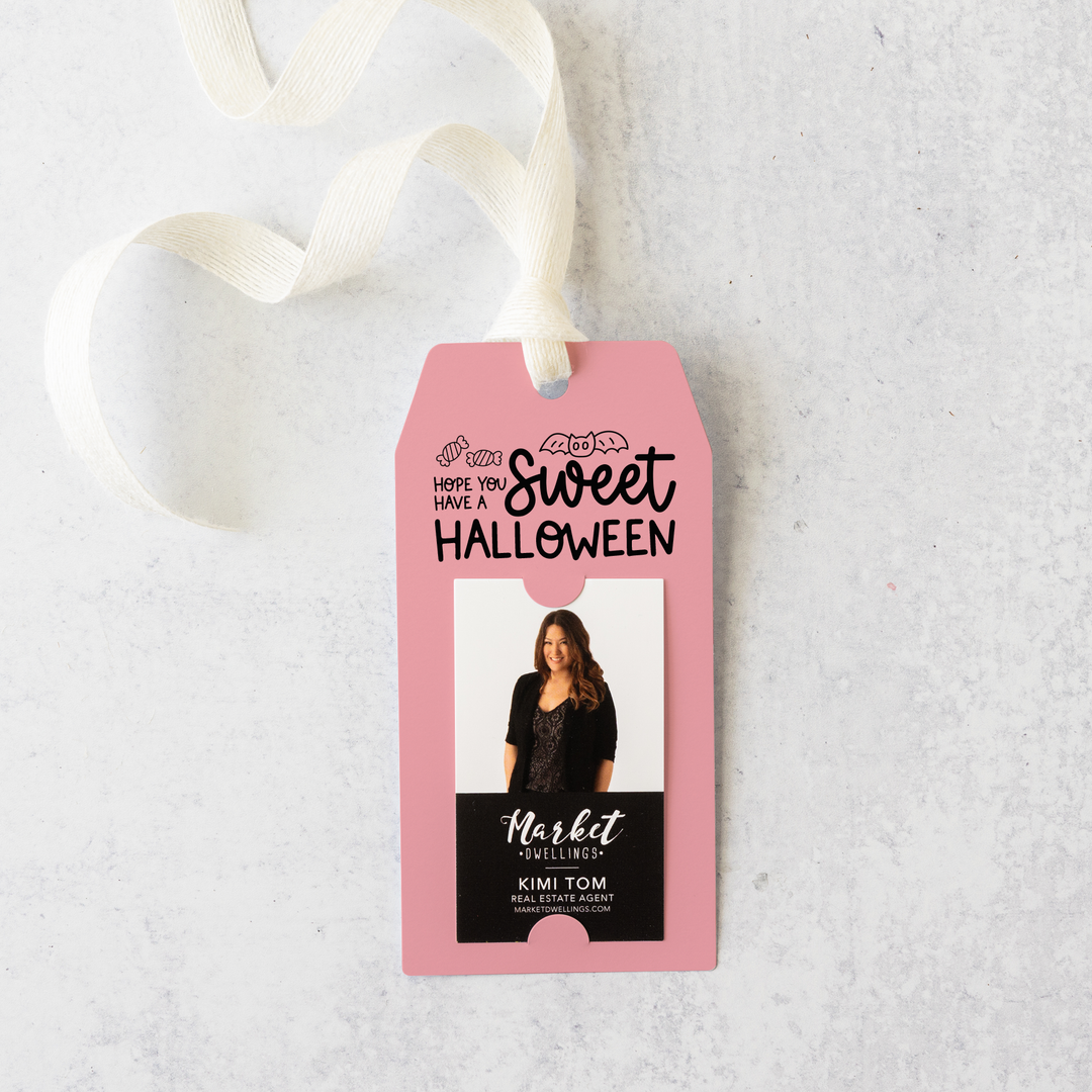 Vertical | Hope You Have a Sweet Halloween | Halloween Pop By Gift Tags | 26-GT005 Gift Tag Market Dwellings LIGHT PINK  