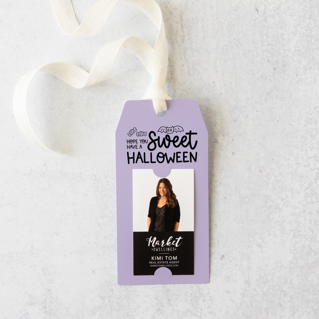 Vertical | Hope You Have a Sweet Halloween | Halloween Pop By Gift Tags | 26-GT005 Gift Tag Market Dwellings LIGHT PURPLE  