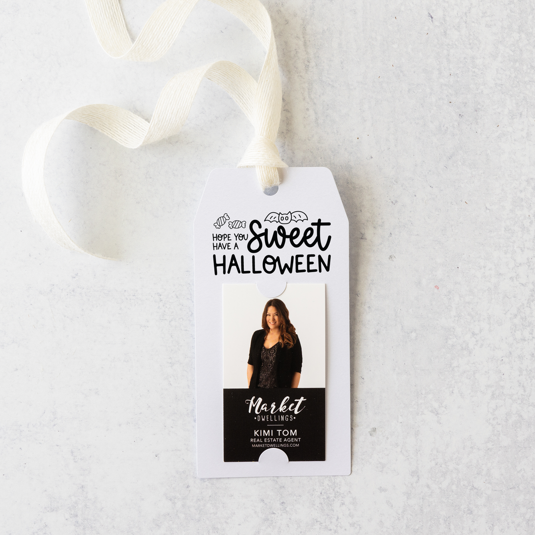 Vertical | Hope You Have a Sweet Halloween | Halloween Pop By Gift Tags | 26-GT005 Gift Tag Market Dwellings WHITE  