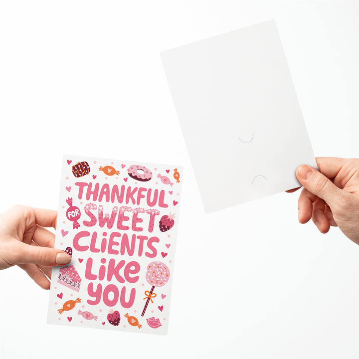 Set of Thankful for Sweet Clients Like You Greeting Cards | Envelopes Included Greeting Card Market Dwellings