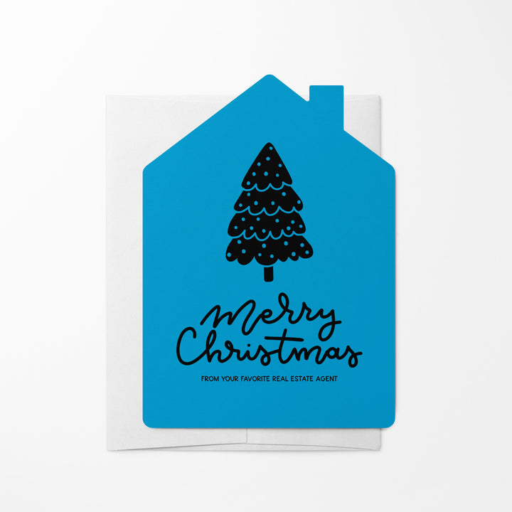 Set of Tree "Merry Christmas from Your Favorite Real Estate Agent" | Holiday Greeting Cards | Envelopes Included | 27-GC002 Greeting Card Market Dwellings