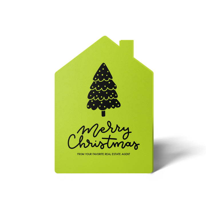 Set of Tree "Merry Christmas from Your Favorite Real Estate Agent" | Holiday Greeting Cards | Envelopes Included | 27-GC002 Greeting Card Market Dwellings GREEN APPLE