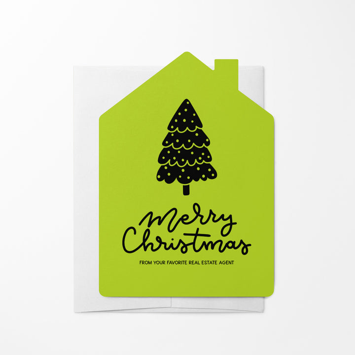 Set of Tree "Merry Christmas from Your Favorite Real Estate Agent" | Holiday Greeting Cards | Envelopes Included | 27-GC002 Greeting Card Market Dwellings