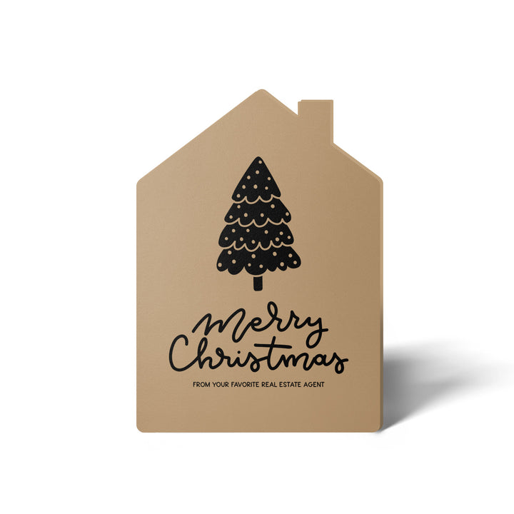 Set of Tree "Merry Christmas from Your Favorite Real Estate Agent" | Holiday Greeting Cards | Envelopes Included | 27-GC002 Greeting Card Market Dwellings KRAFT