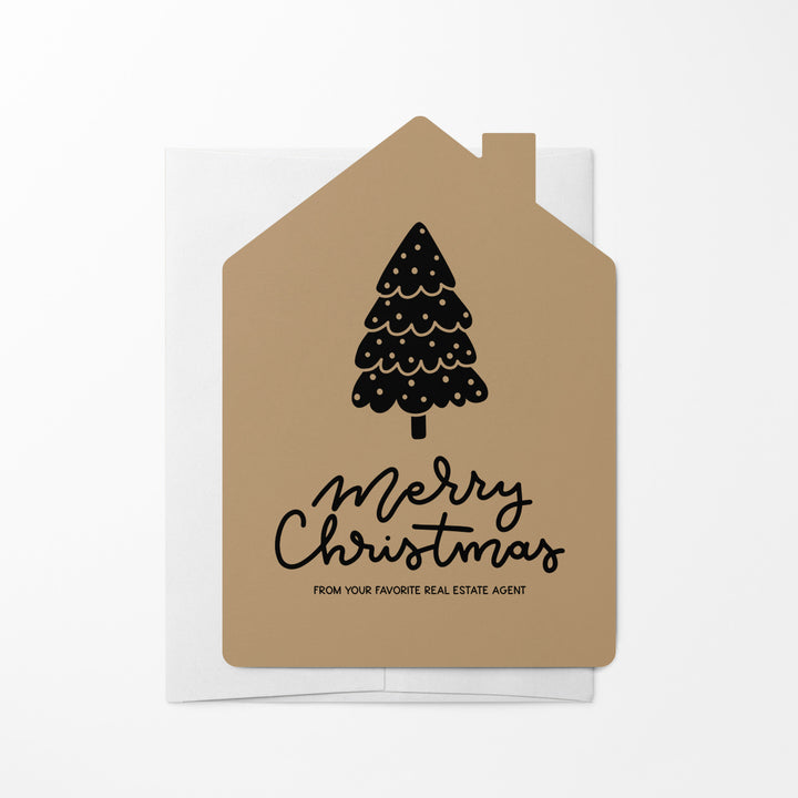 Set of Tree "Merry Christmas from Your Favorite Real Estate Agent" | Holiday Greeting Cards | Envelopes Included | 27-GC002 Greeting Card Market Dwellings