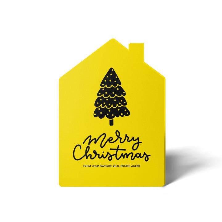 Set of Tree "Merry Christmas from Your Favorite Real Estate Agent" | Holiday Greeting Cards | Envelopes Included | 27-GC002 Greeting Card Market Dwellings LEMON