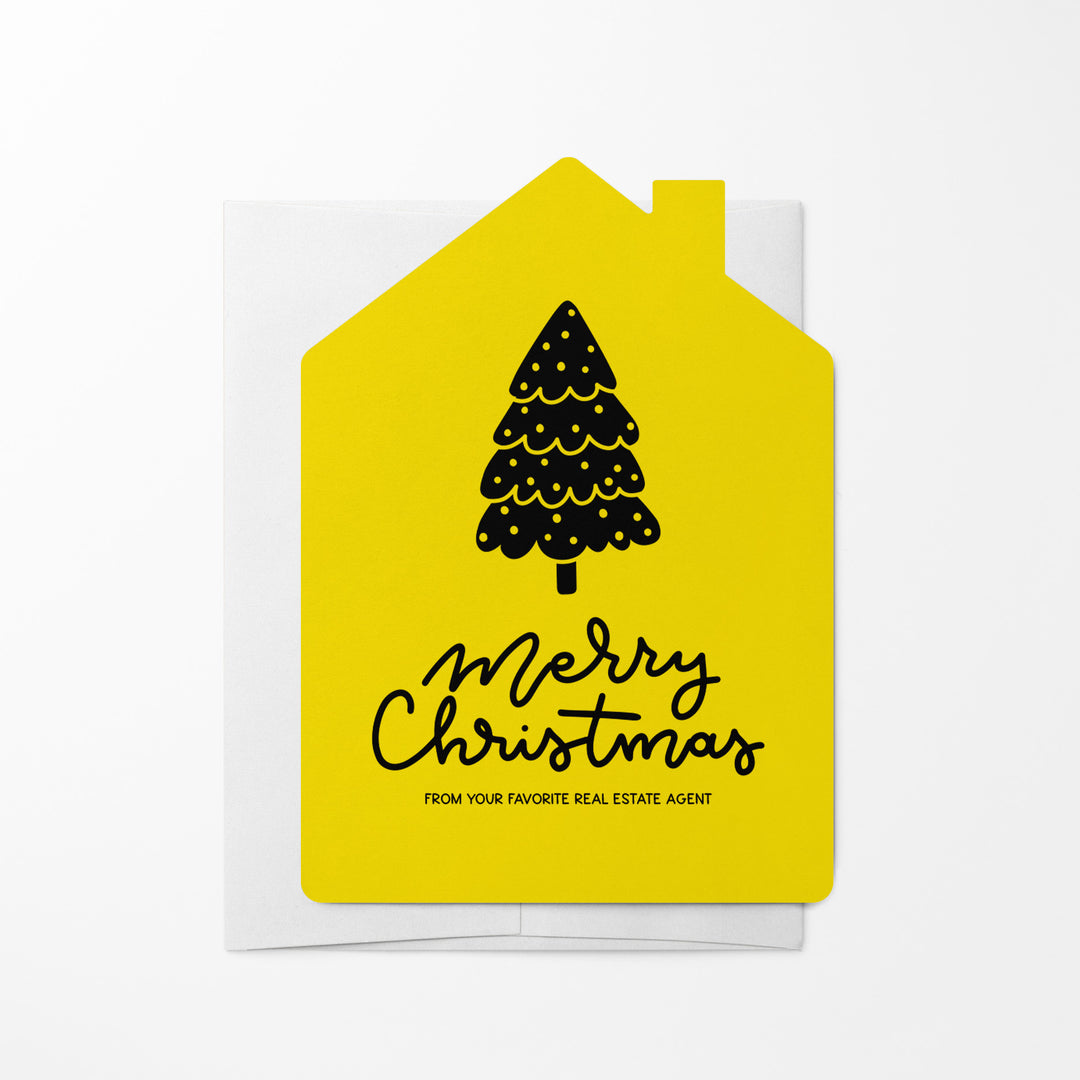 Set of Tree "Merry Christmas from Your Favorite Real Estate Agent" | Holiday Greeting Cards | Envelopes Included | 27-GC002 Greeting Card Market Dwellings