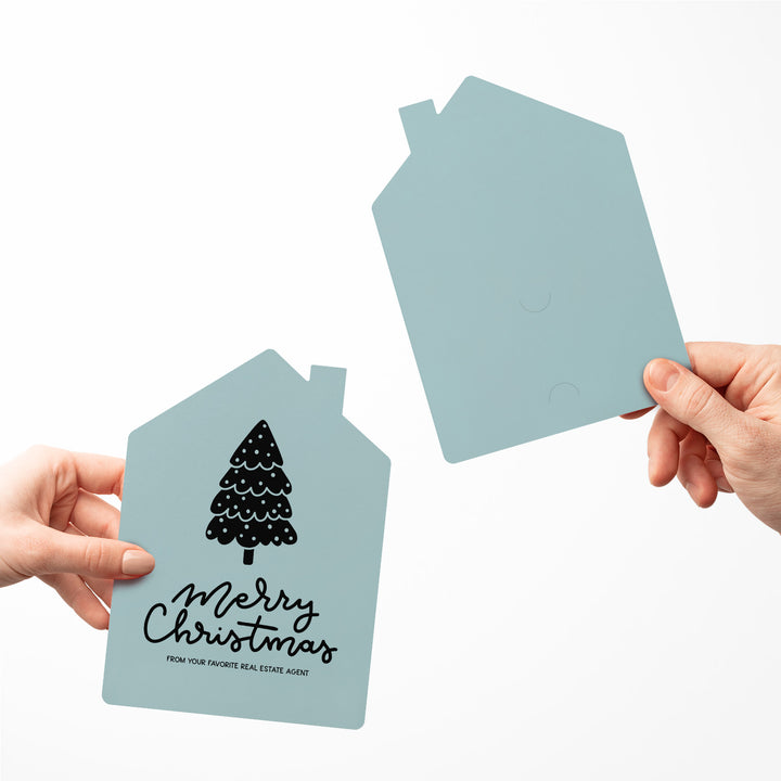 Set of Tree "Merry Christmas from Your Favorite Real Estate Agent" | Holiday Greeting Cards | Envelopes Included | 27-GC002 Greeting Card Market Dwellings