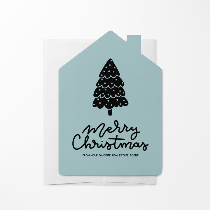 Set of Tree "Merry Christmas from Your Favorite Real Estate Agent" | Holiday Greeting Cards | Envelopes Included | 27-GC002 Greeting Card Market Dwellings