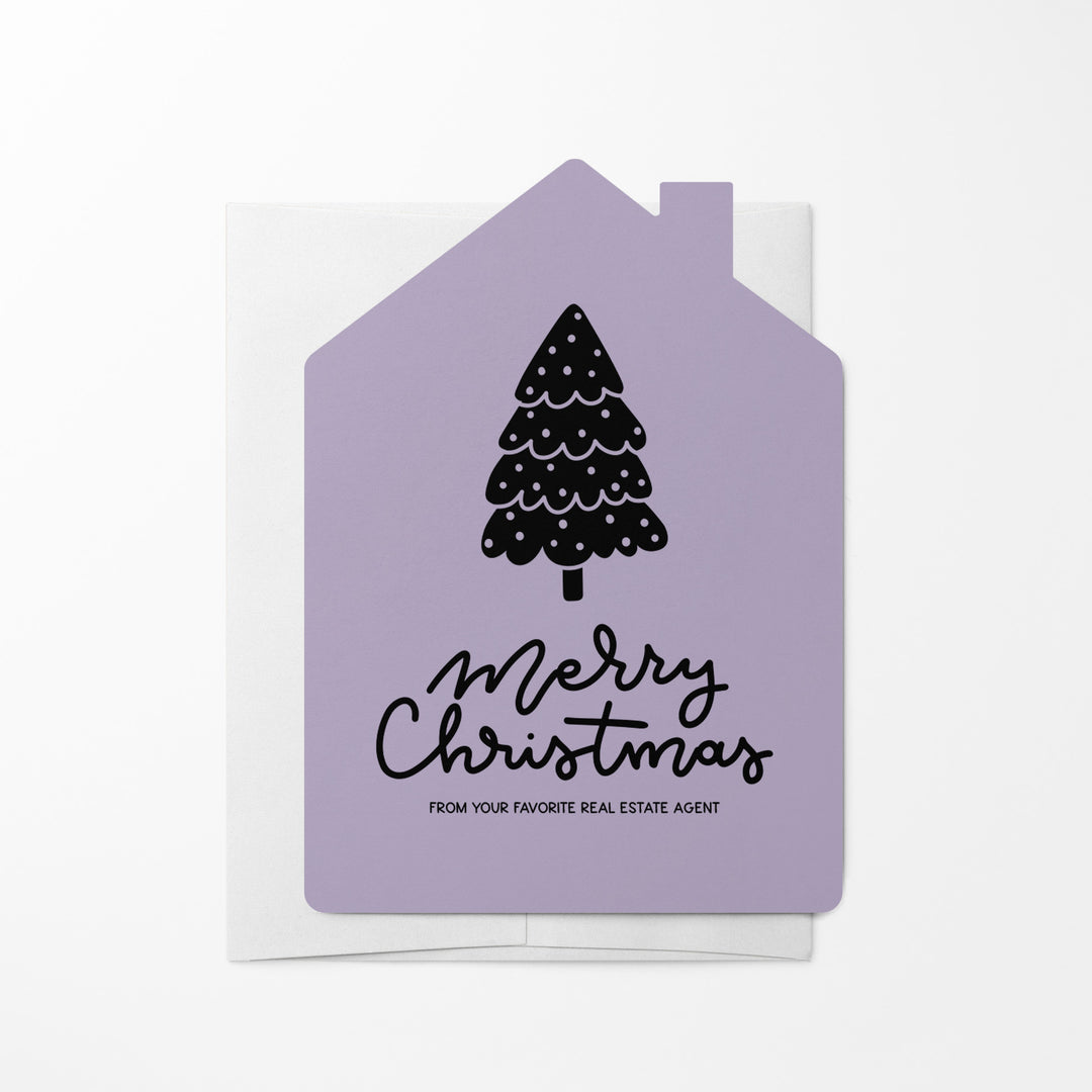 Set of Tree "Merry Christmas from Your Favorite Real Estate Agent" |  Holiday Greeting Cards | Envelopes Included | 27-GC002