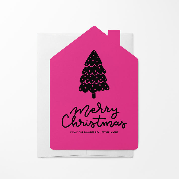 Set of Tree "Merry Christmas from Your Favorite Real Estate Agent" |  Holiday Greeting Cards | Envelopes Included | 27-GC002