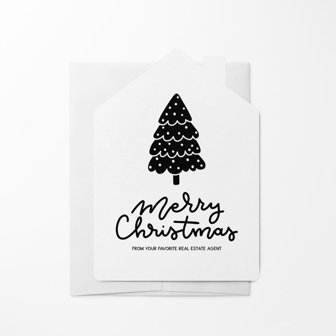 Set of Tree "Merry Christmas from Your Favorite Real Estate Agent" |  Holiday Greeting Cards | Envelopes Included | 27-GC002