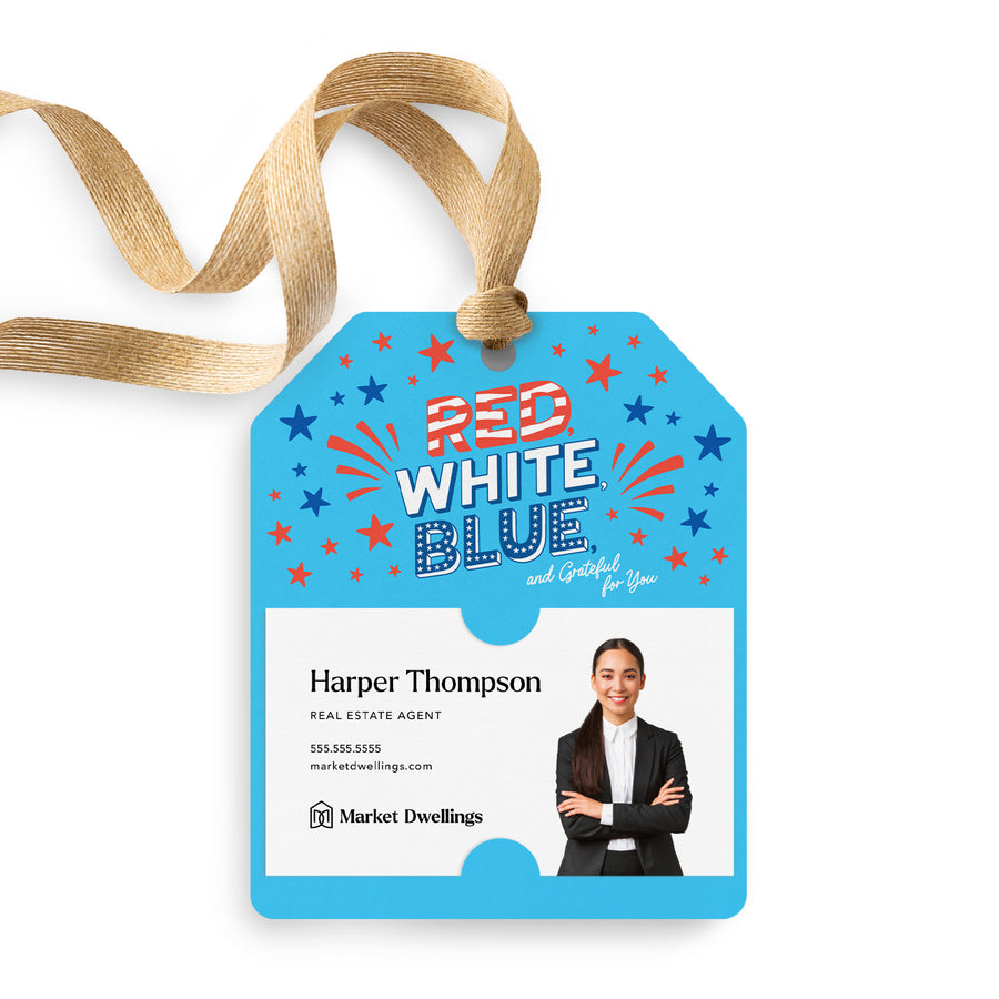 Red, White, Blue, And Grateful For You | Gift Tags Gift Tag Market Dwellings BRIGHT BLUE