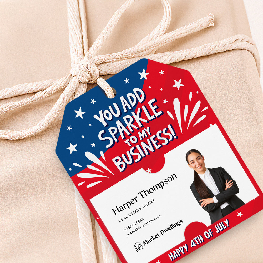 You Add Sparkle To My Business! Happy 4th of July | Gift Tags Gift Tag Market Dwellings