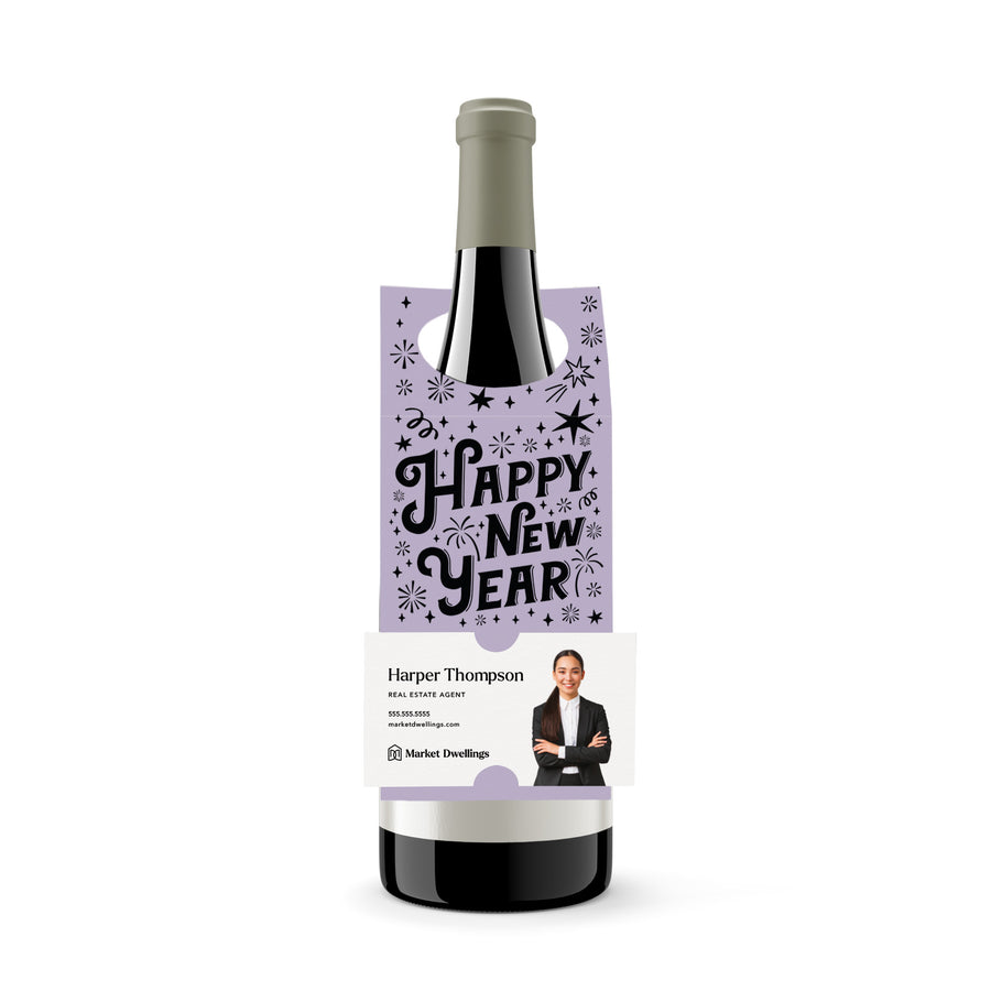 Happy New Year | Bottle Hang Tags Bottle Tag Market Dwellings LIGHT PURPLE