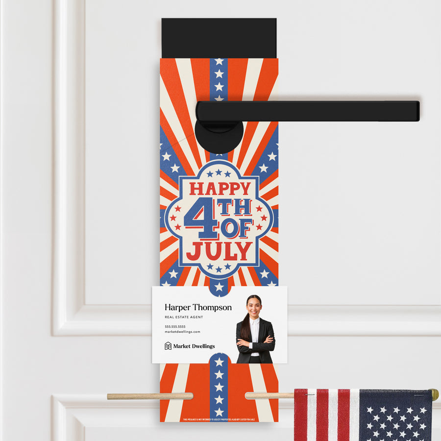 Happy 4th Of July | 4th Of July Door Hangers | 28-DH004 Door Hanger Market Dwellings