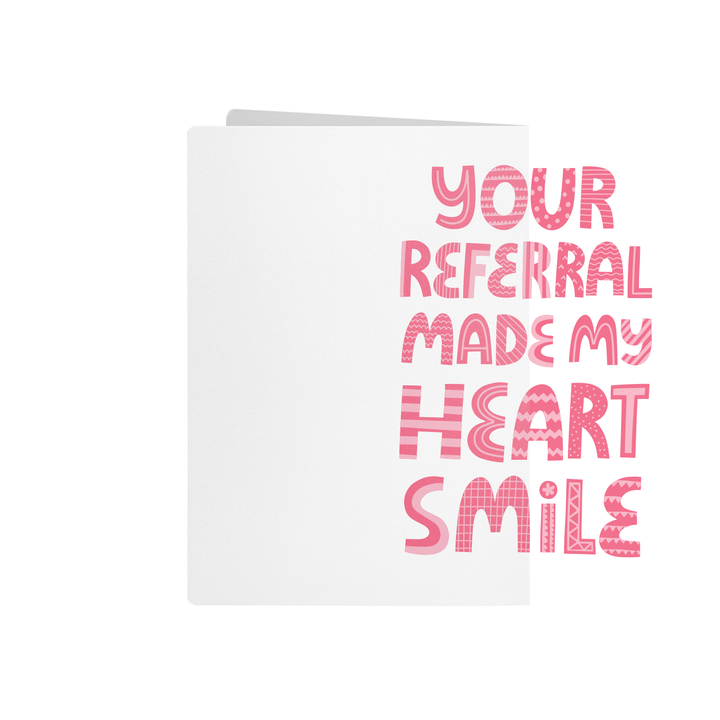 Set of Your Referral Made My Heart Smile Greeting Cards | Envelopes Included Greeting Card Market Dwellings