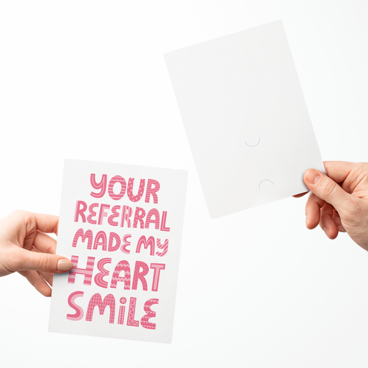 Set of Your Referral Made My Heart Smile Greeting Cards | Envelopes Included Greeting Card Market Dwellings