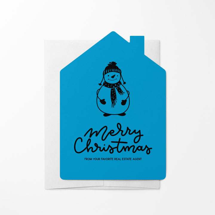 Set of Snowman "Merry Christmas from Your Favorite Real Estate Agent" | Holiday Greeting Cards | Envelopes Included | 28-GC002 Greeting Card Market Dwellings