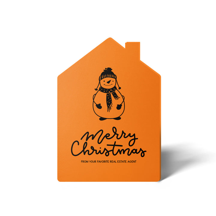 Set of Snowman "Merry Christmas from Your Favorite Real Estate Agent" | Holiday Greeting Cards | Envelopes Included | 28-GC002 Greeting Card Market Dwellings CARROT