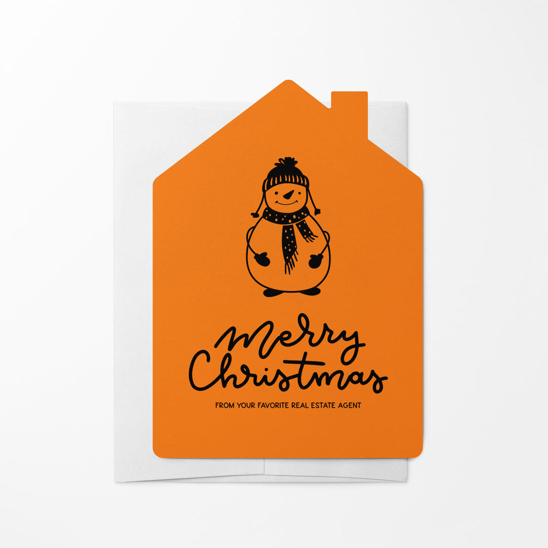 Set of Snowman "Merry Christmas from Your Favorite Real Estate Agent" | Holiday Greeting Cards | Envelopes Included | 28-GC002 Greeting Card Market Dwellings