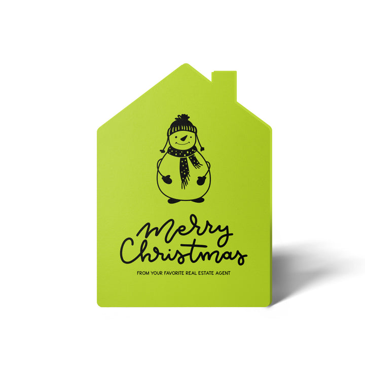 Set of Snowman "Merry Christmas from Your Favorite Real Estate Agent" | Holiday Greeting Cards | Envelopes Included | 28-GC002 Greeting Card Market Dwellings GREEN APPLE