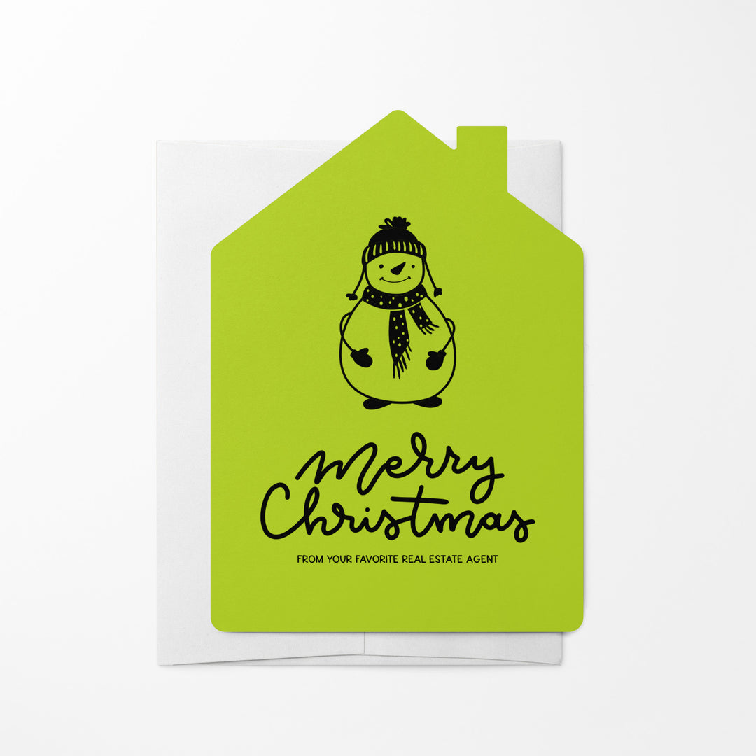 Set of Snowman "Merry Christmas from Your Favorite Real Estate Agent" | Holiday Greeting Cards | Envelopes Included | 28-GC002 Greeting Card Market Dwellings